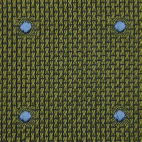 Dotted Grenadine / Garza Fina Bespoke Tie - Olive / Blue