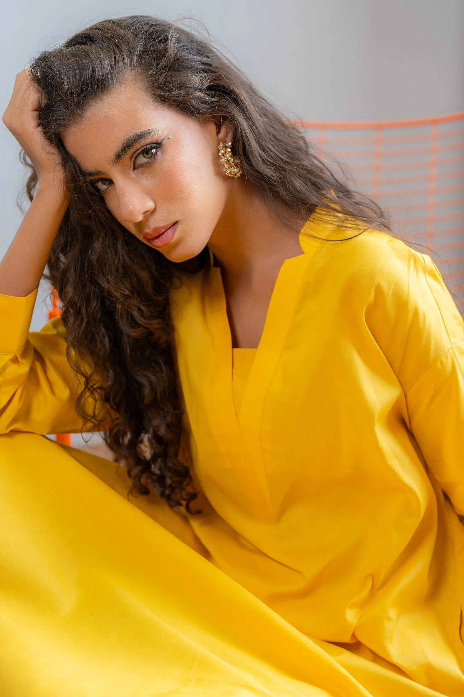 Ego - Sunshine 2 piece - Yellow - Cotton - Straight Cut - Solid
