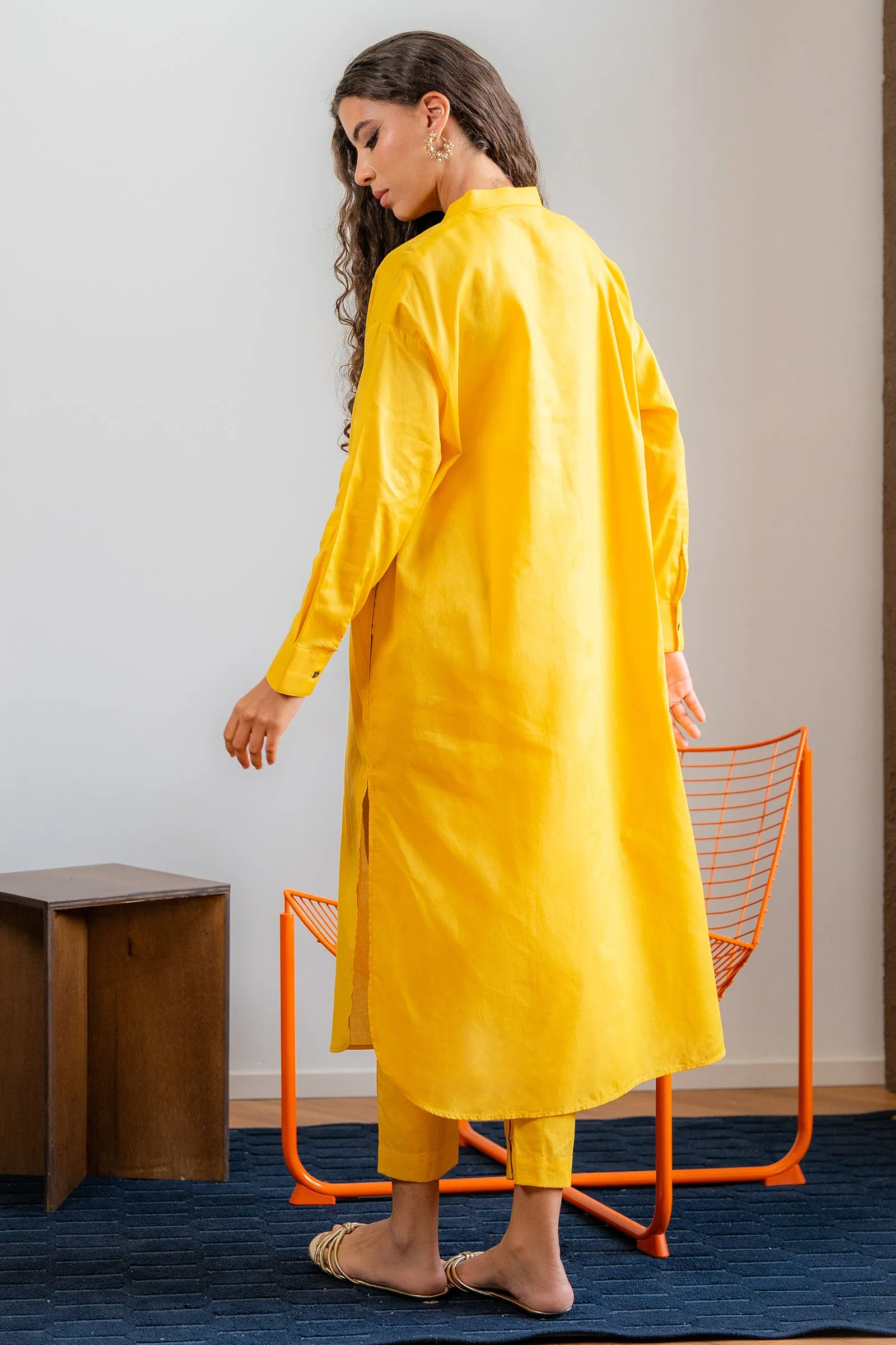 Ego - Sunshine 2 piece - Yellow - Cotton - Straight Cut - Solid
