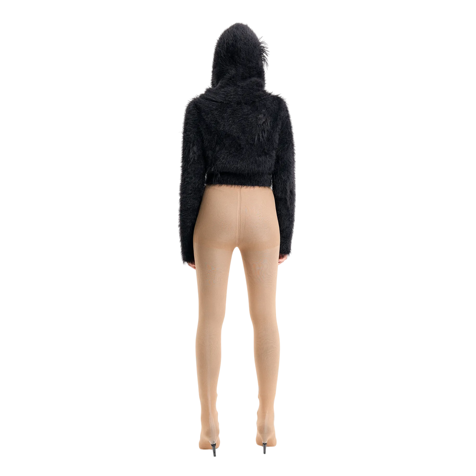 (Emma) Mystery hooded Knit in Black