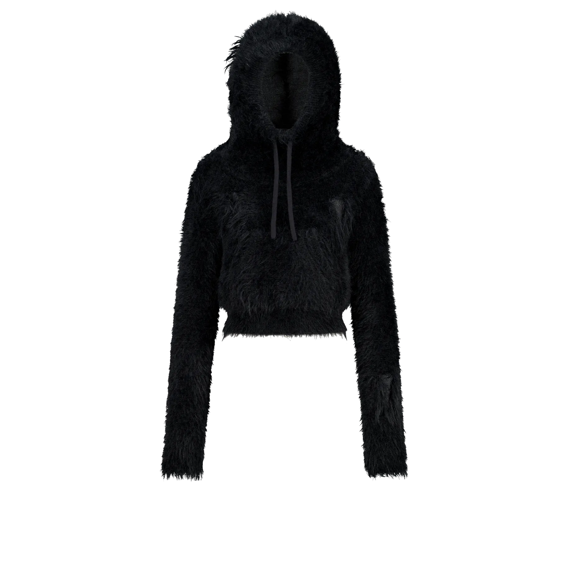 (Emma) Mystery hooded Knit in Black