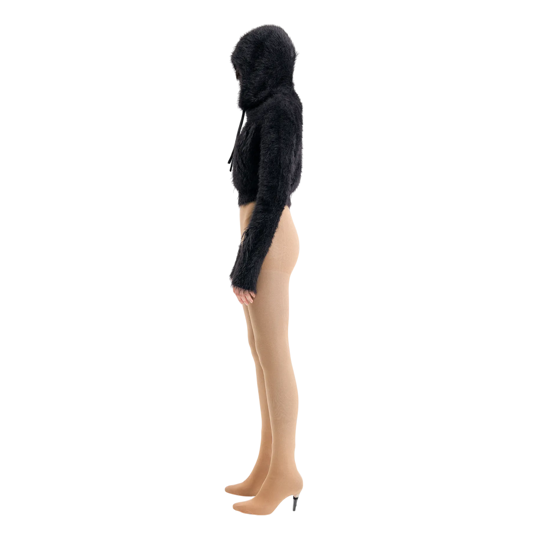 (Emma) Mystery hooded Knit in Black