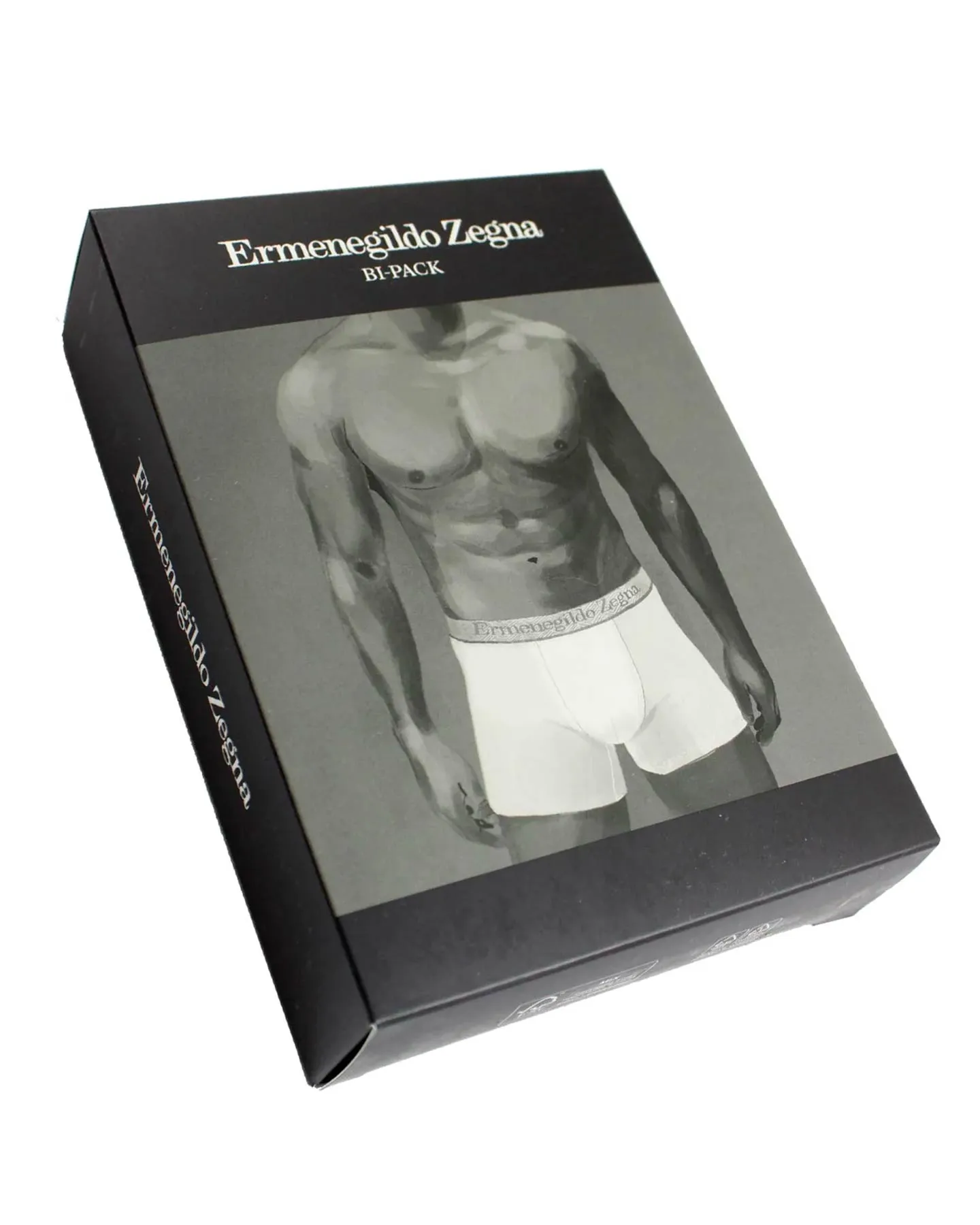 Ermenegildo Zegna Boxer Briefs Black Men Underwear 2 Pack - Stretch Cotton L SALE