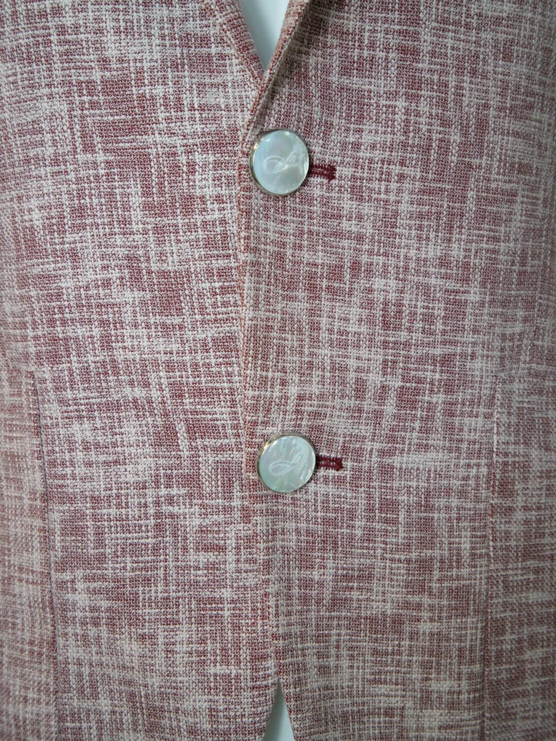 Faded Alizarin Tweed Ciottoli Waistcoat