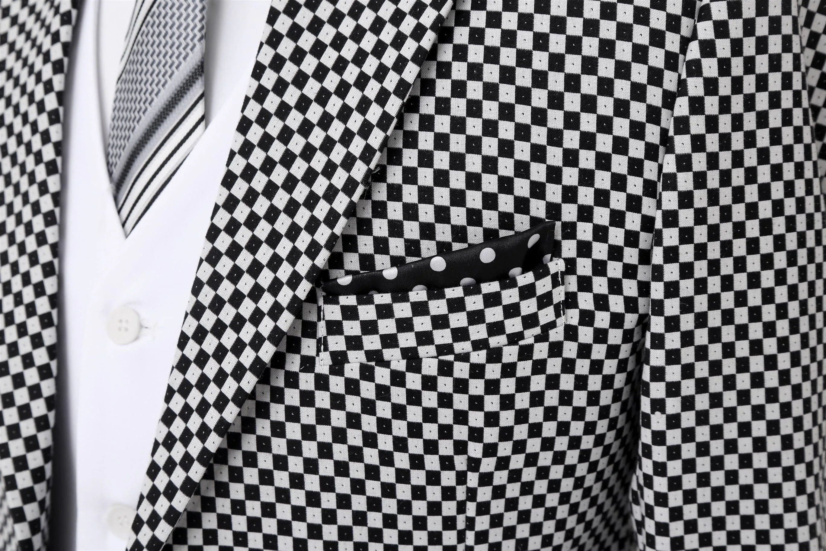 Fashion Men's 3 Pieces Plaid Notch Lapel Suit Men for Wedding Or Party (Blazer vest Pants)