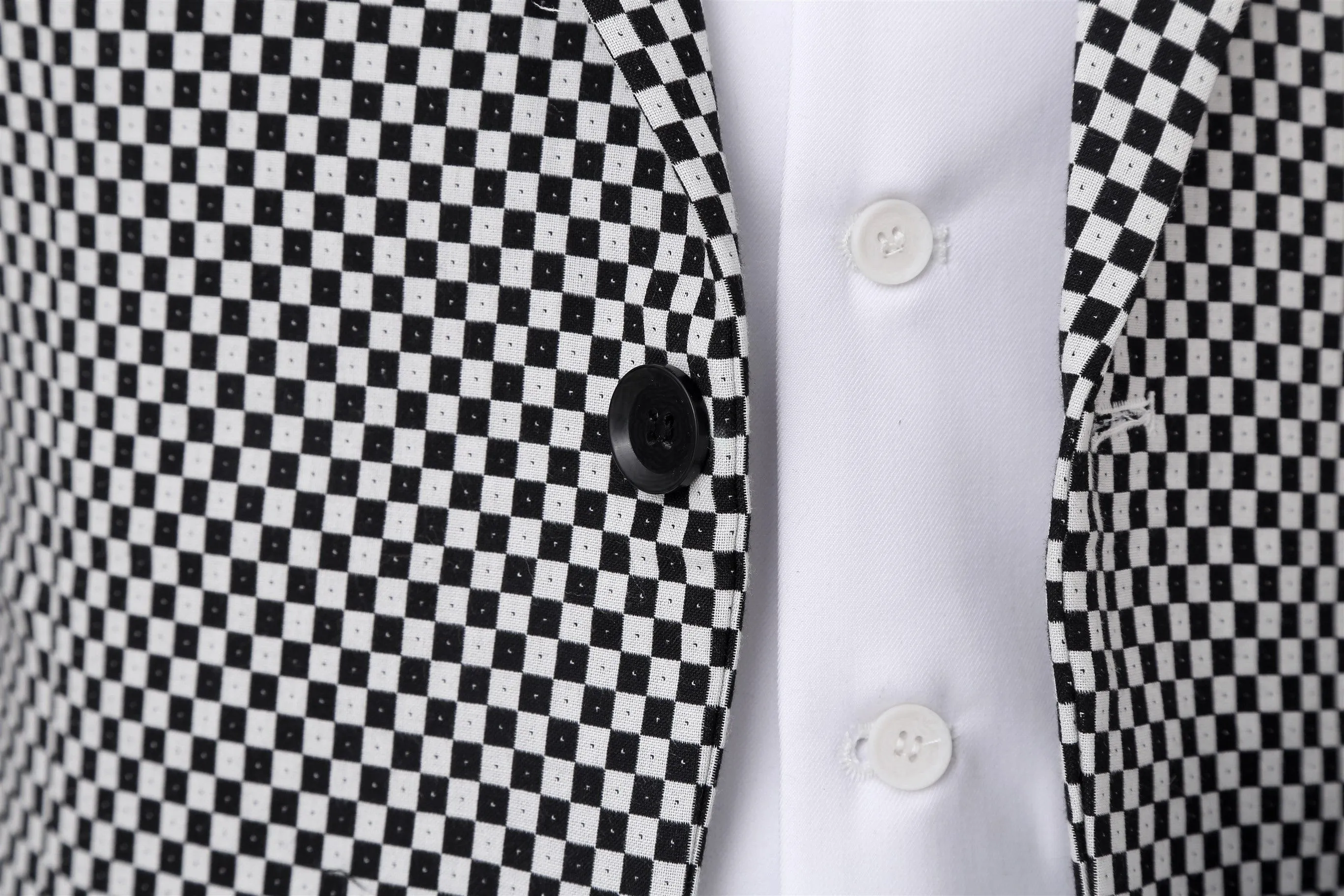 Fashion Men's 3 Pieces Plaid Notch Lapel Suit Men for Wedding Or Party (Blazer vest Pants)