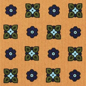 Floral Printed Silk Bespoke Silk Tie - Honey