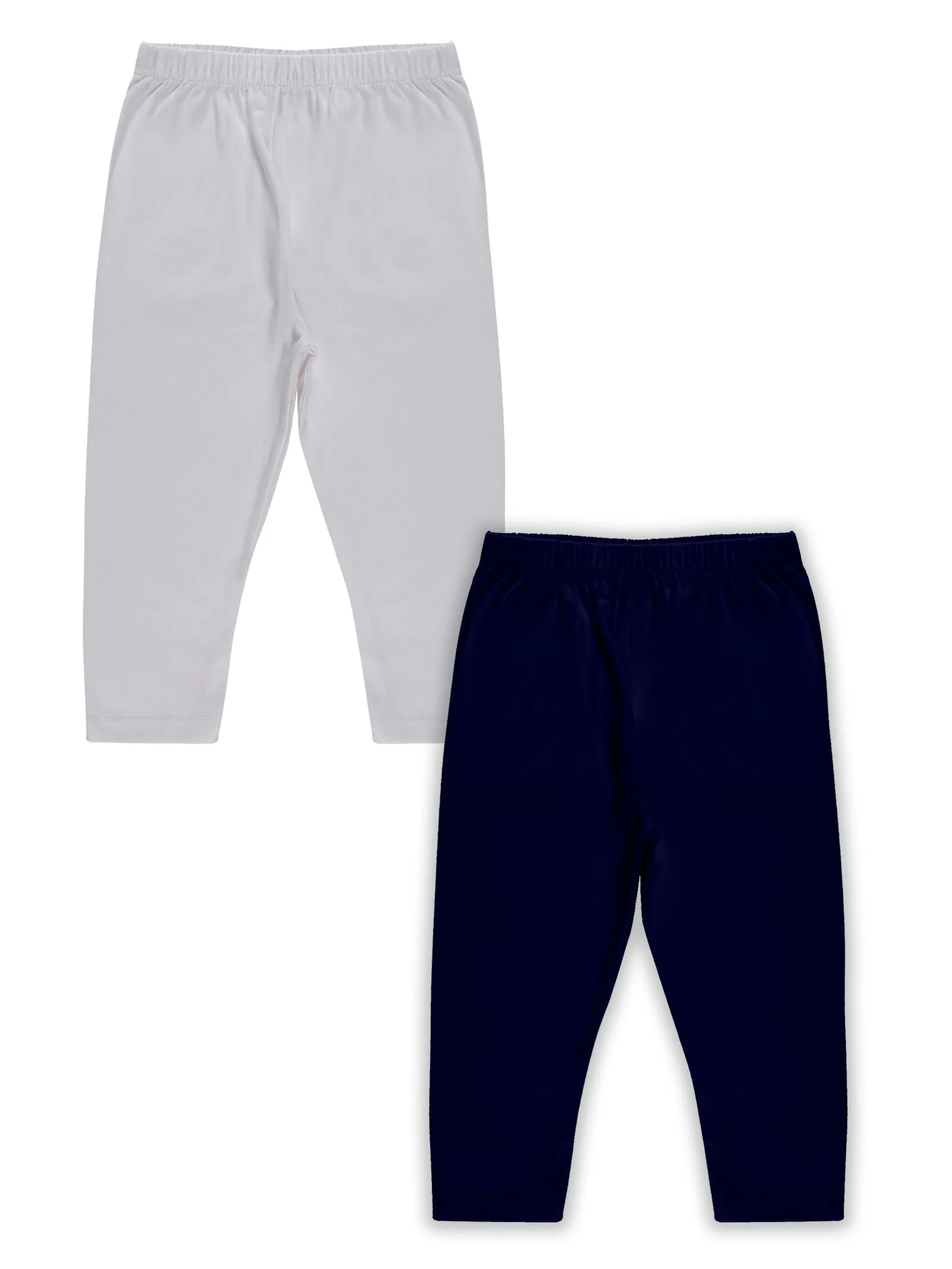 Girls Solid Capri Legging Pack of 2