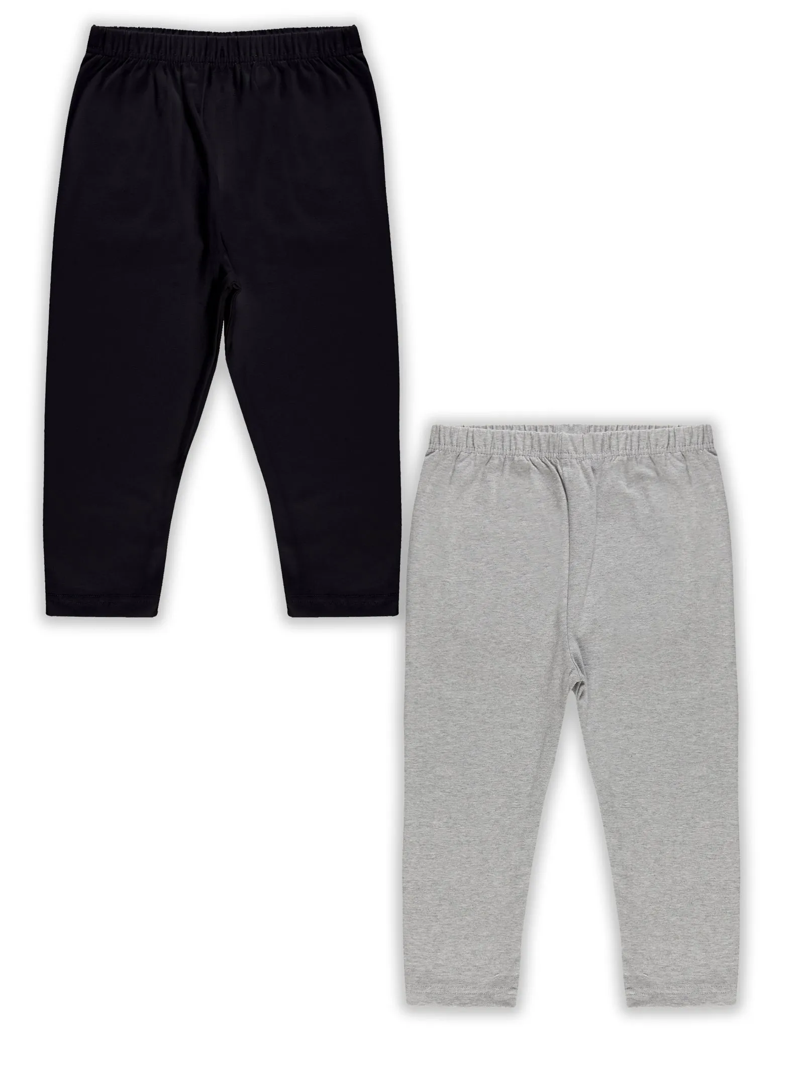 Girls Solid Capri Legging Pack of 2