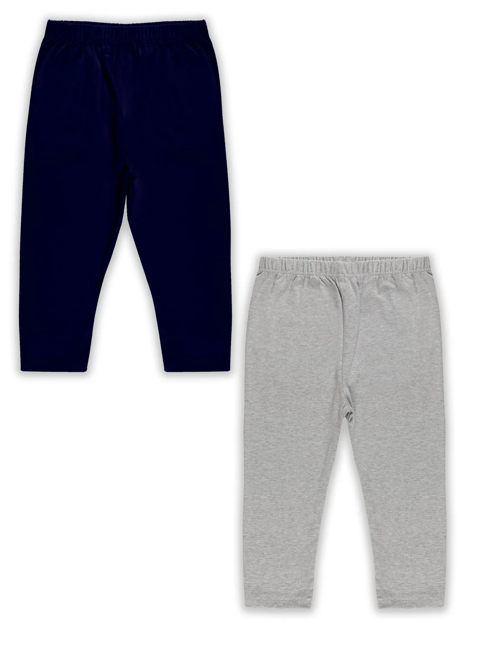 Girls Solid Capri Legging Pack of 2