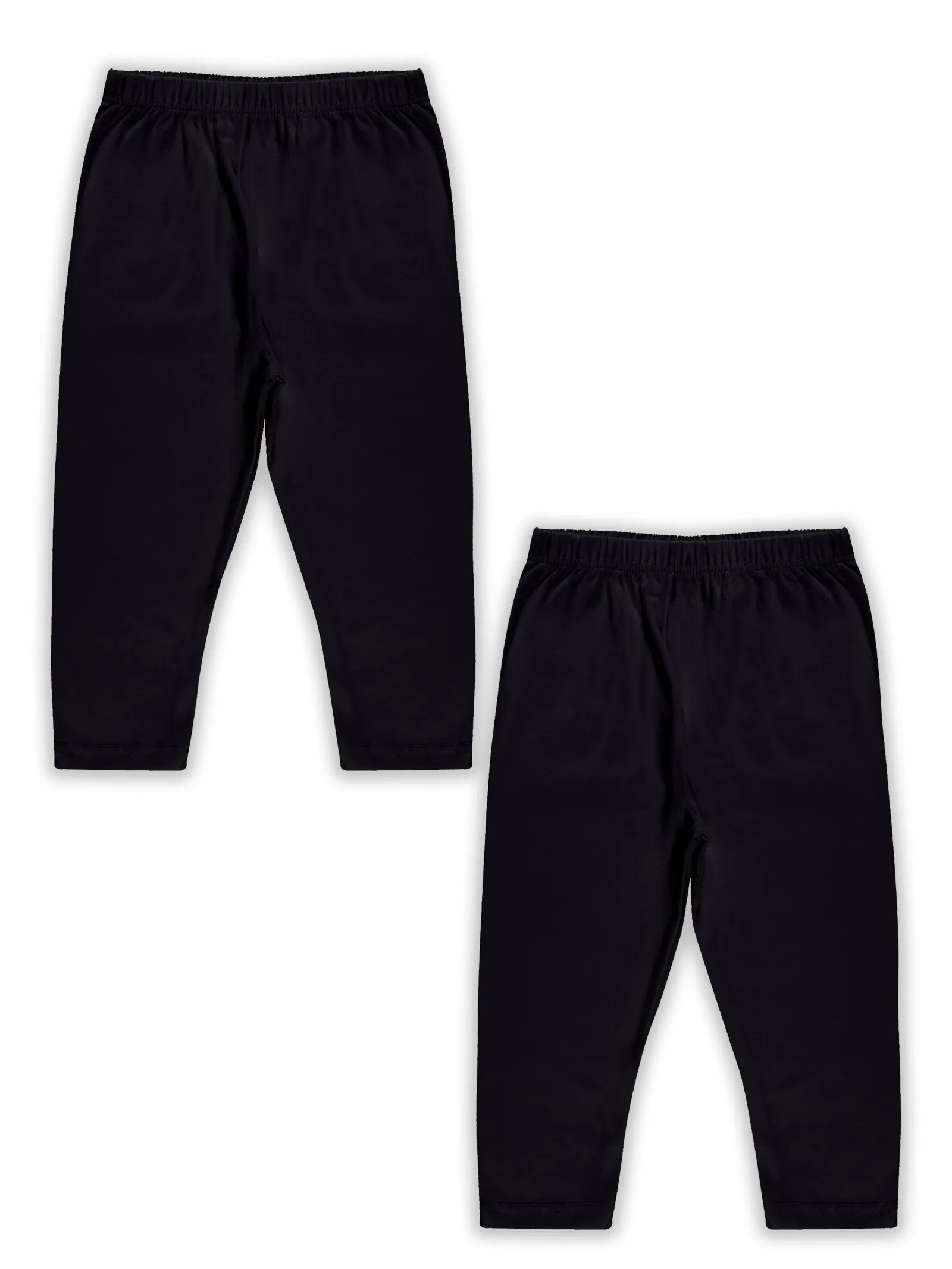 Girls Solid Capri Legging Pack of 2