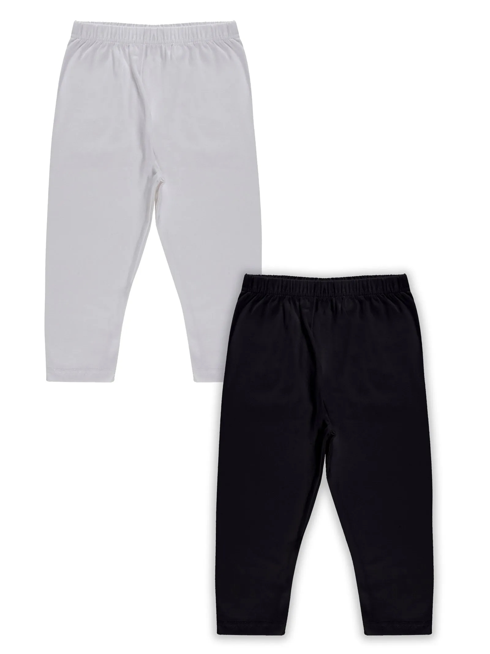 Girls Solid Capri Legging Pack of 2