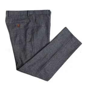 Grey Herringbone Tweed Trousers