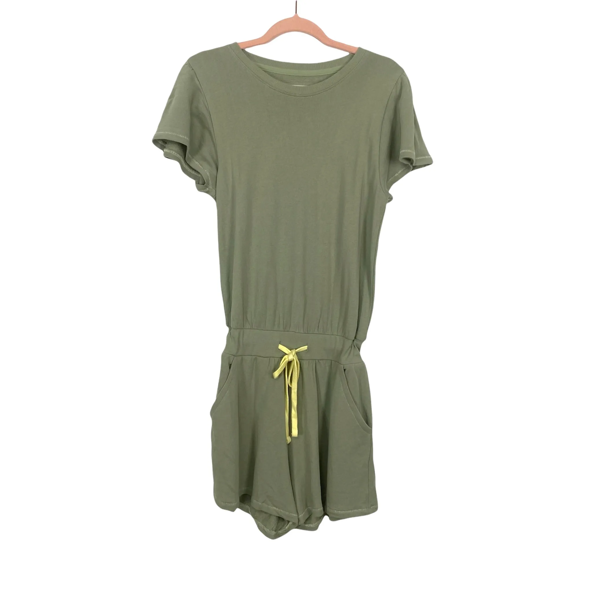 Grey State Green Drawstring Waist Romper- Size ~S (see notes)