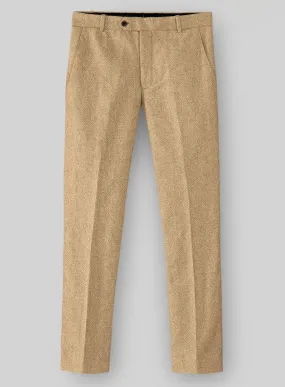 Harris Tweed Beige Herringbone Pants