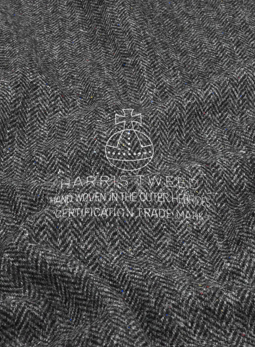Harris Tweed Charcoal Chevron Pants