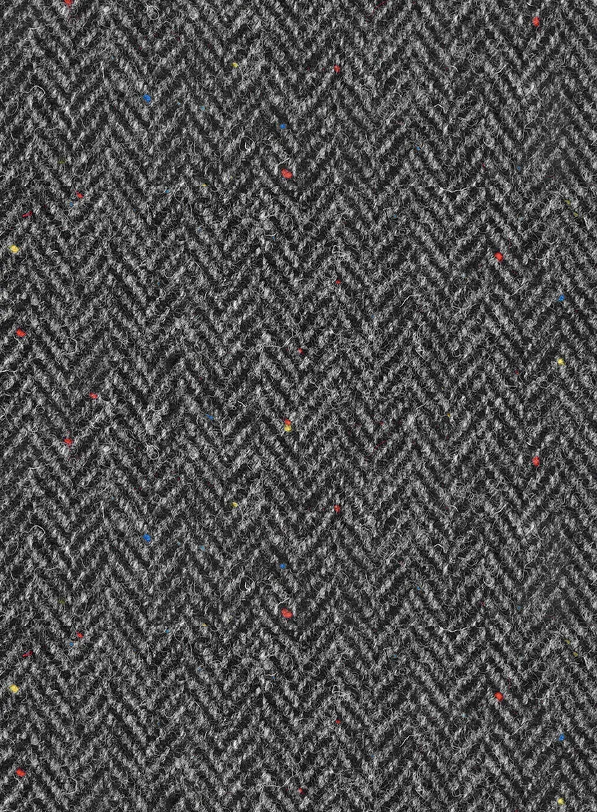 Harris Tweed Charcoal Chevron Pants