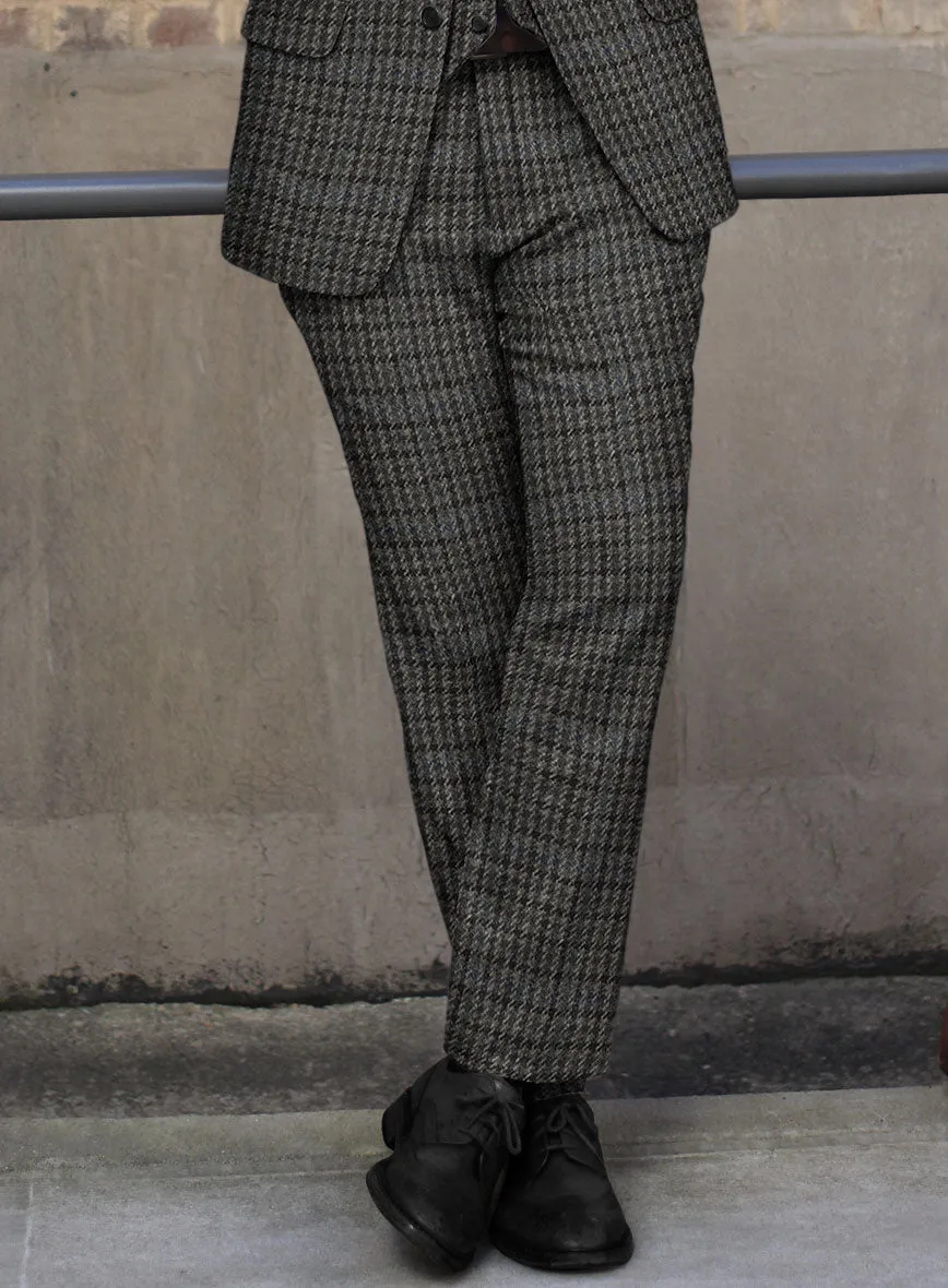 Harris Tweed Dark Gray Check Pants