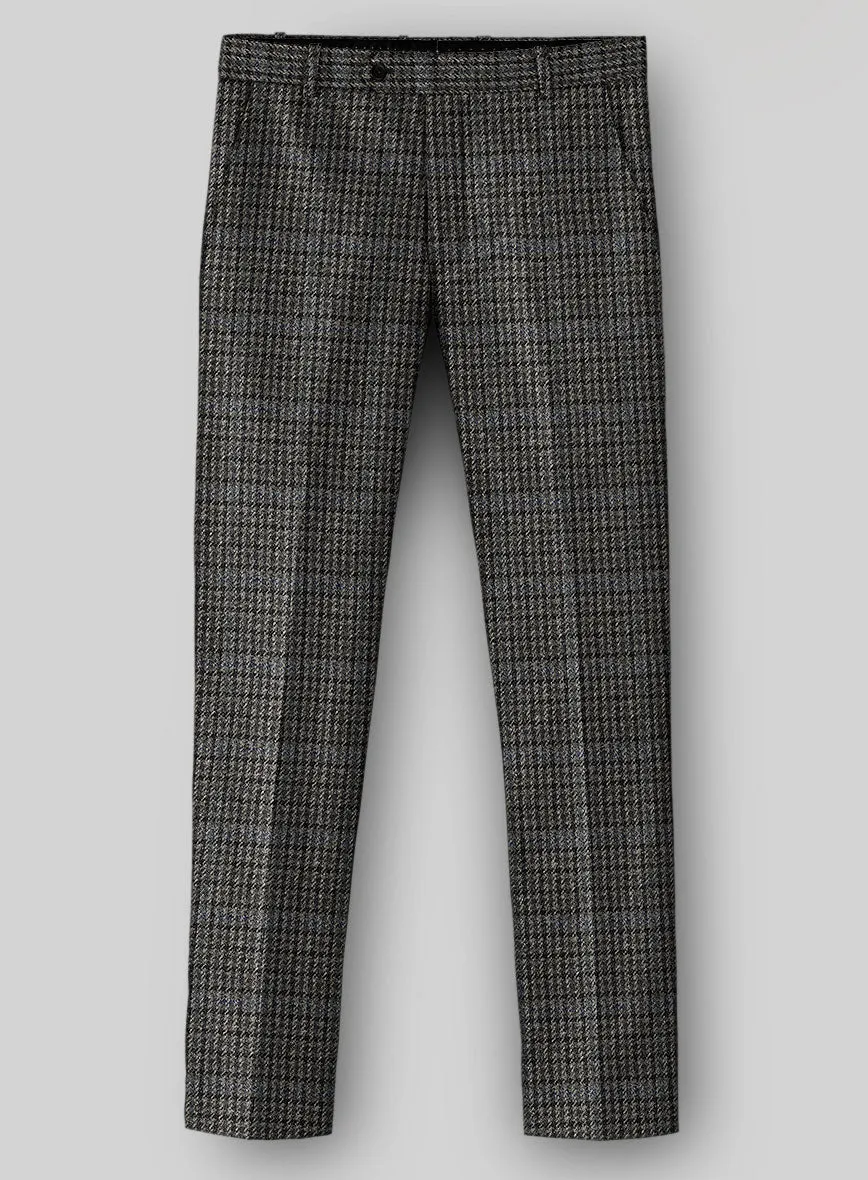 Harris Tweed Dark Gray Check Pants
