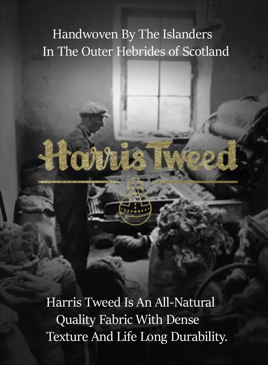 Harris Tweed Dark Gray Check Pants