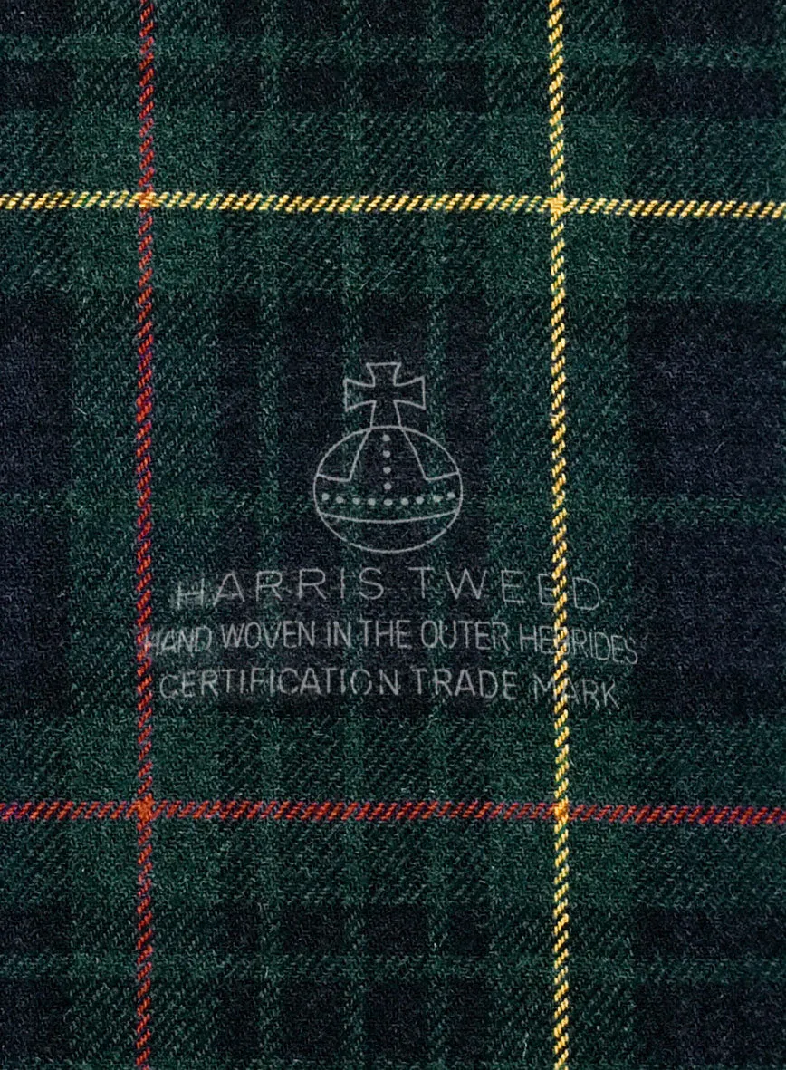 Harris Tweed Dark Green Tartan Pants