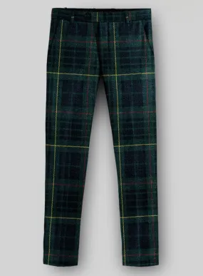 Harris Tweed Dark Green Tartan Pants