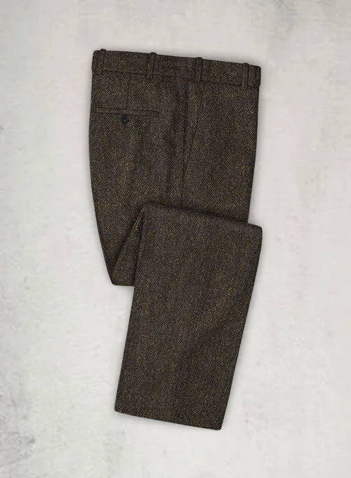 Harris Tweed Melange Brown Pants