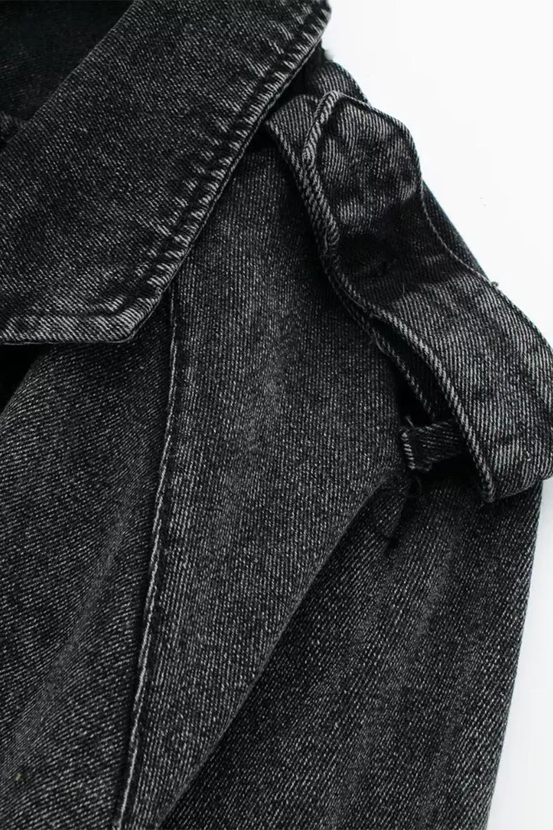 HCS1117 Rebel Rider Cropped Denim Jacket
