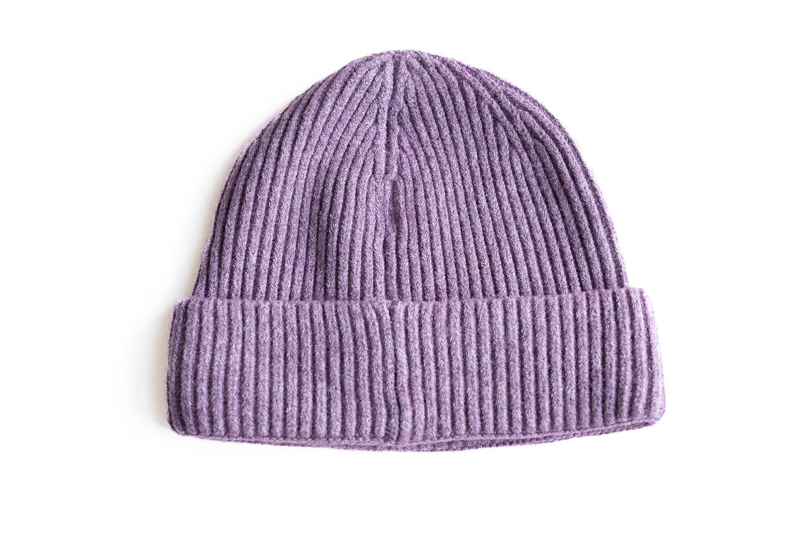 Heather Purple Smiley Beanie