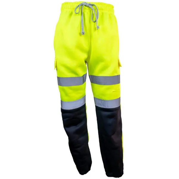 Hi Vis Safety Color Block Sweatpants Reflective Joggers