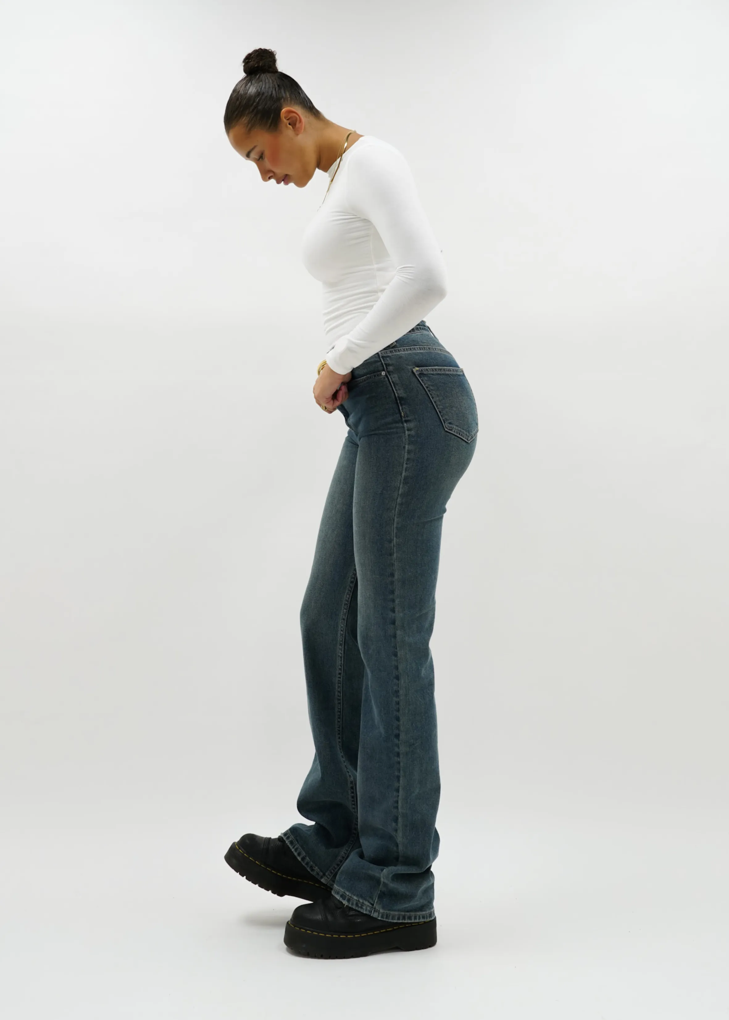 High waist wide leg jeans vintage blue (TALL)