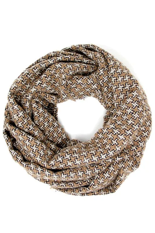 Houndstooth Pattern Infinity Scarf