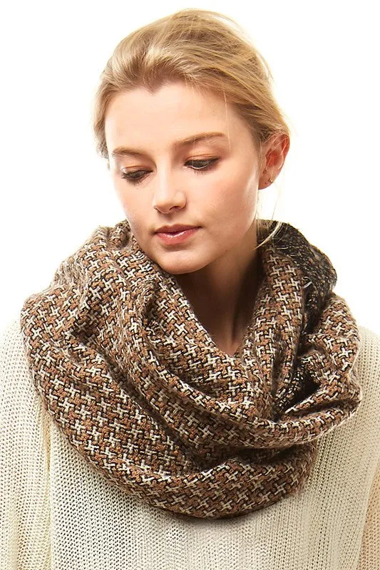 Houndstooth Pattern Infinity Scarf