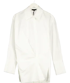 h:ours White Ollie Shirt Dress 100% Cotton UK XS
