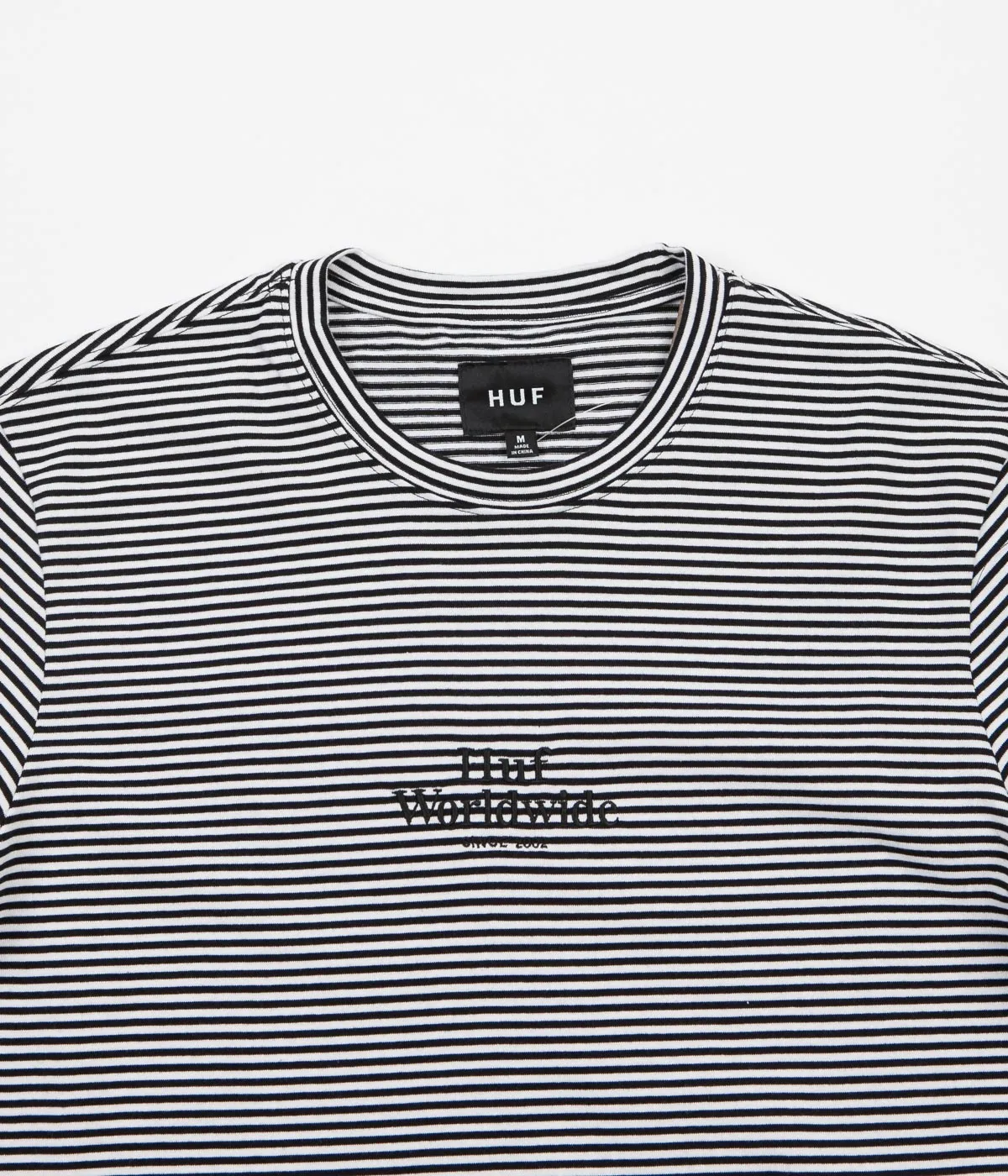 HUF Royal Stripe Long Sleeve Shirt - White / Black