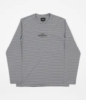 HUF Royal Stripe Long Sleeve Shirt - White / Black