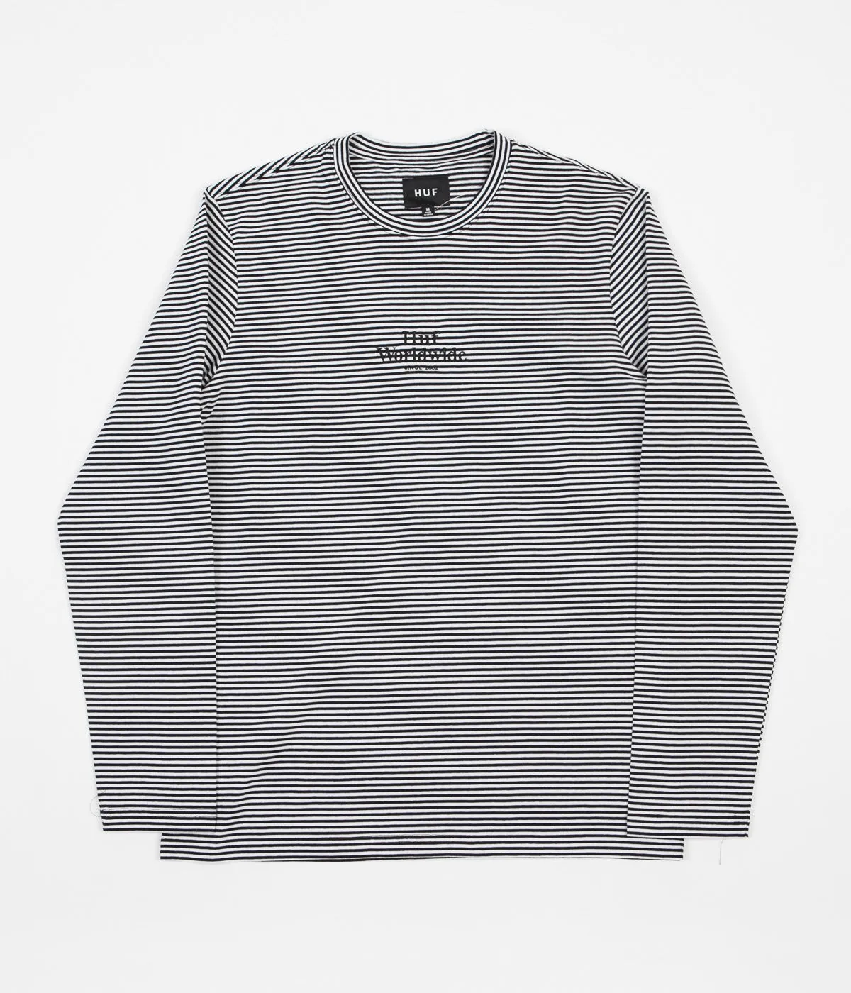 HUF Royal Stripe Long Sleeve Shirt - White / Black