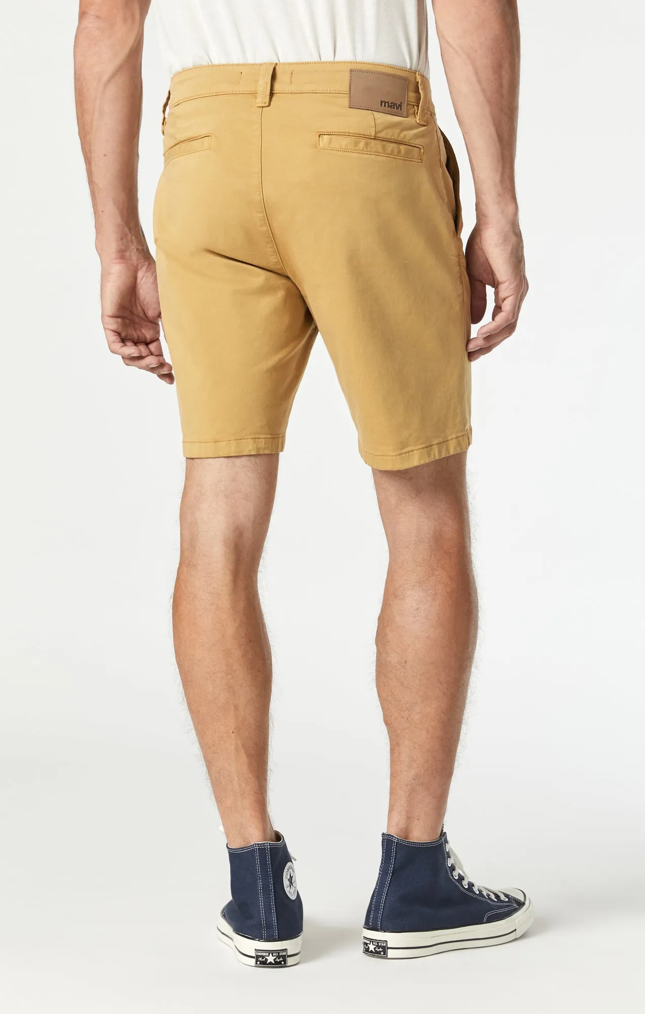JACOB CROP SHORTS IN MUSTARD GOLD TWILL