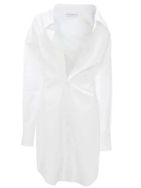 JW Anderson Lace Detail Shirt Dress (White)