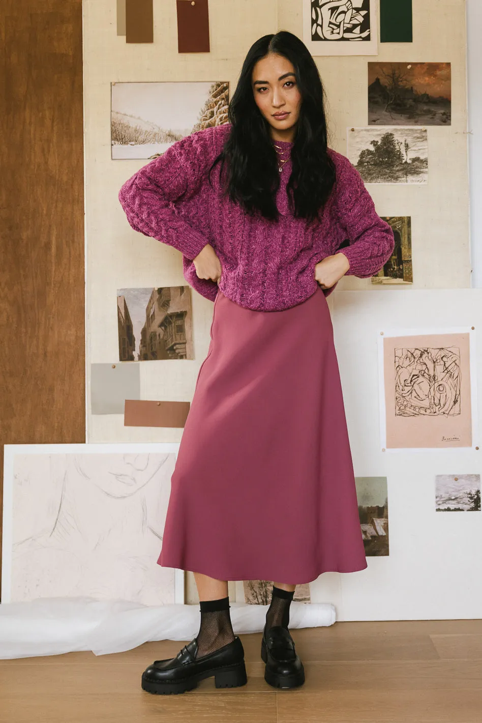 Kamila Skirt in Mauve - FINAL SALE