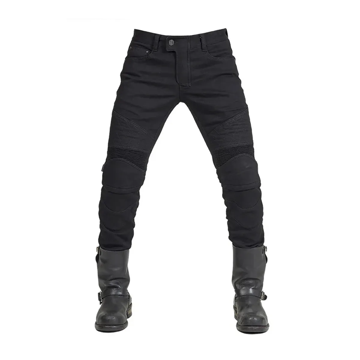 Kevlar Motorcycle Jeans Armoured MK-4 - Jet Black