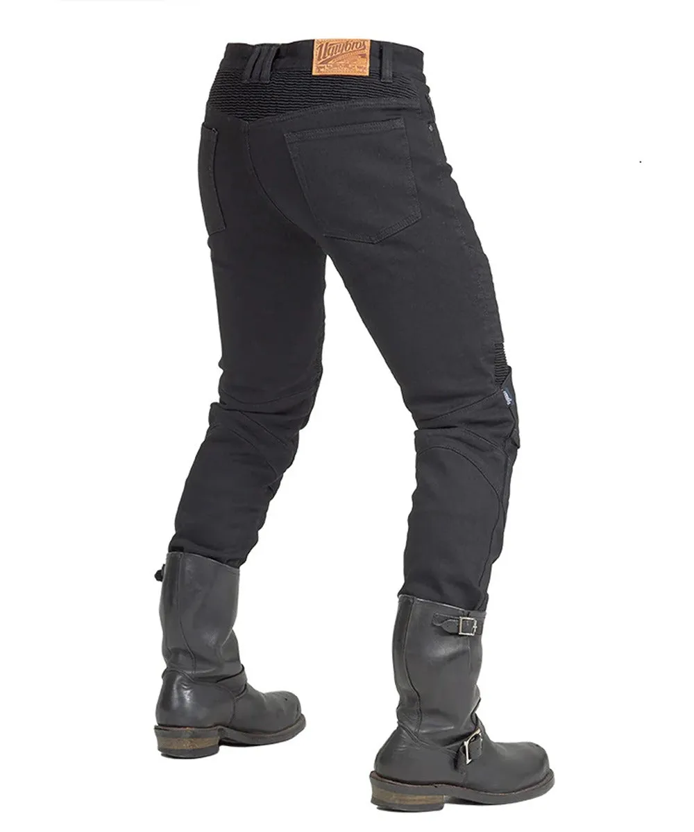 Kevlar Motorcycle Jeans Armoured MK-4 - Jet Black