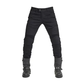 Kevlar Motorcycle Jeans Armoured MK-4 - Jet Black