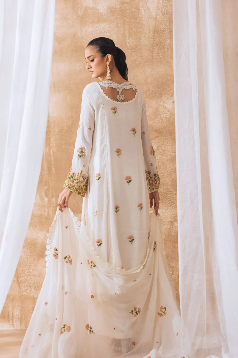 Khayal by Shaista Hasan - Glistening Pearl - Shimmer Georgette - 3 Piece