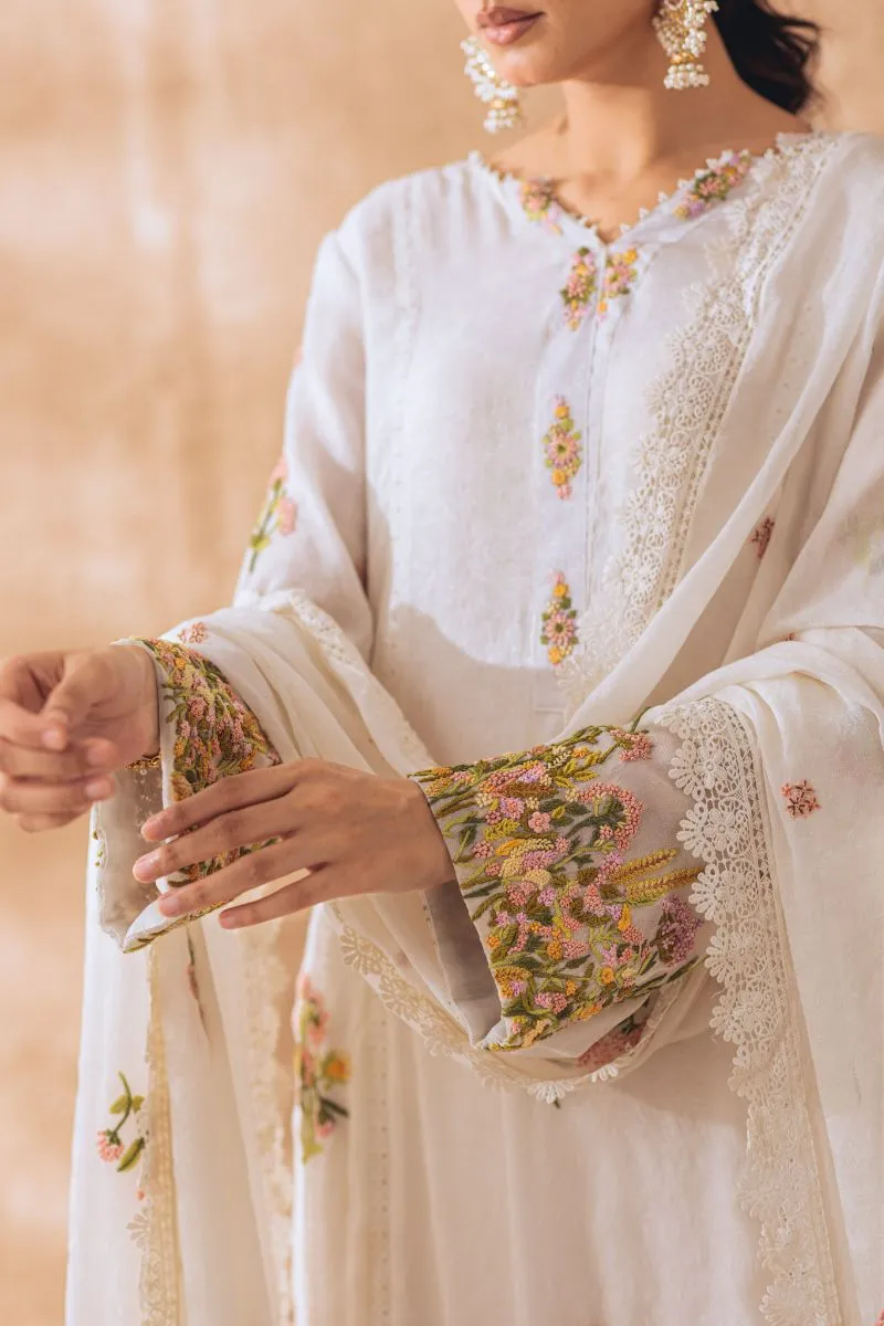 Khayal by Shaista Hasan - Glistening Pearl - Shimmer Georgette - 3 Piece