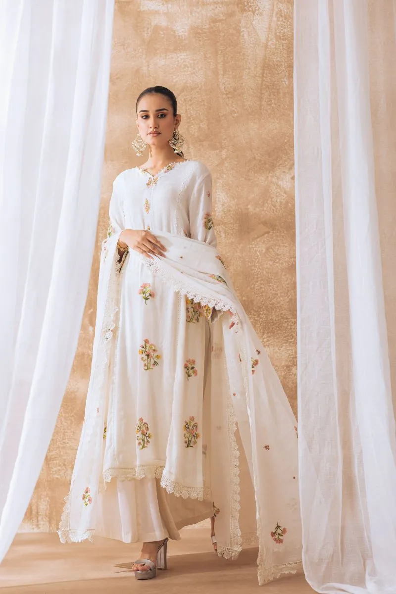 Khayal by Shaista Hasan - Glistening Pearl - Shimmer Georgette - 3 Piece