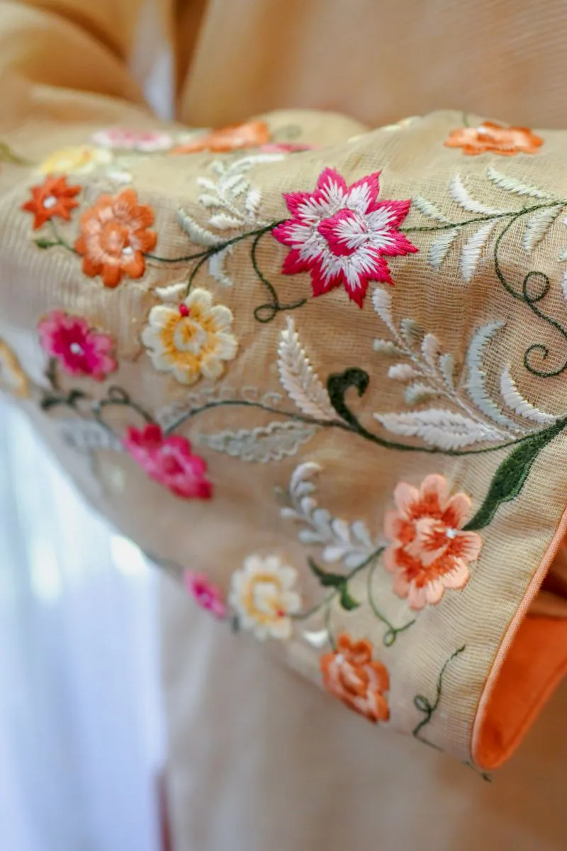 Khayal by Shaista Hasan - Gold organza - 3 Piece