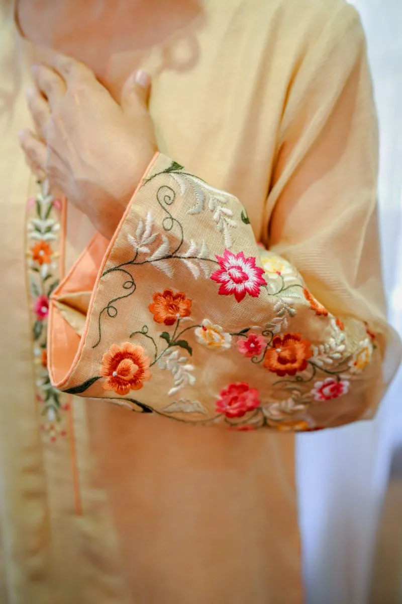 Khayal by Shaista Hasan - Gold organza - 3 Piece