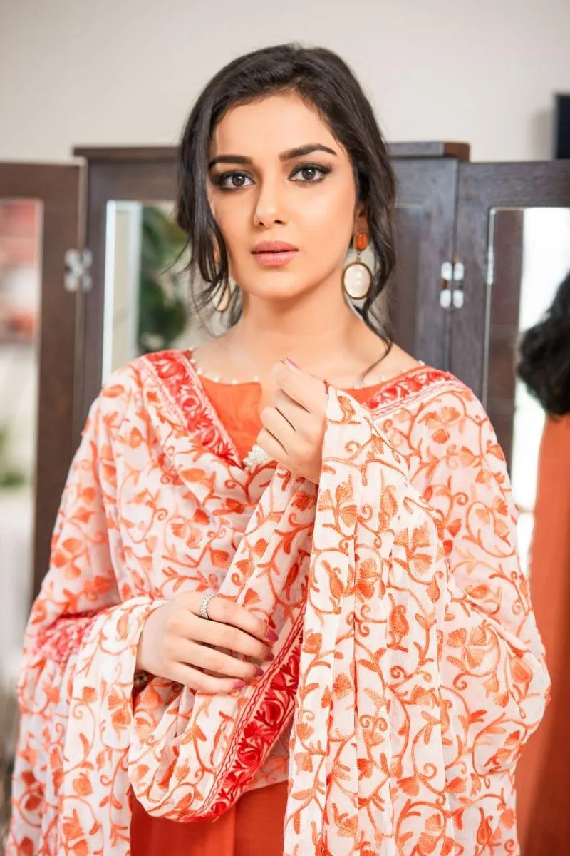 Kuli Jume - Dasy Coral - Rust - Silk - 3 Piece