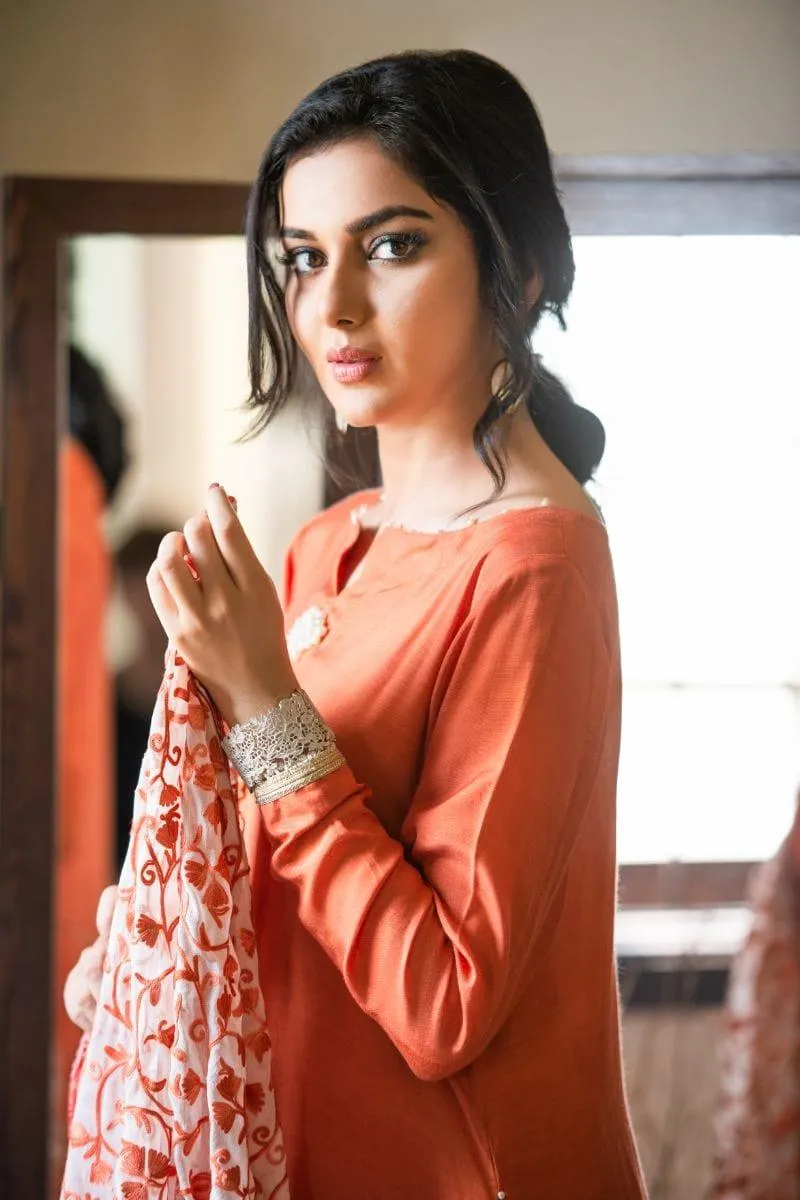 Kuli Jume - Dasy Coral - Rust - Silk - 3 Piece